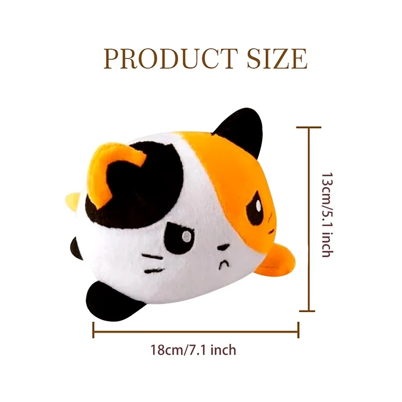 

Hot Cute Cat Alpaca Plush Doll Reversible Stuffed Plush Toy Soft Double-sided Flip Sea Lions Doll kids toys Home Decoration