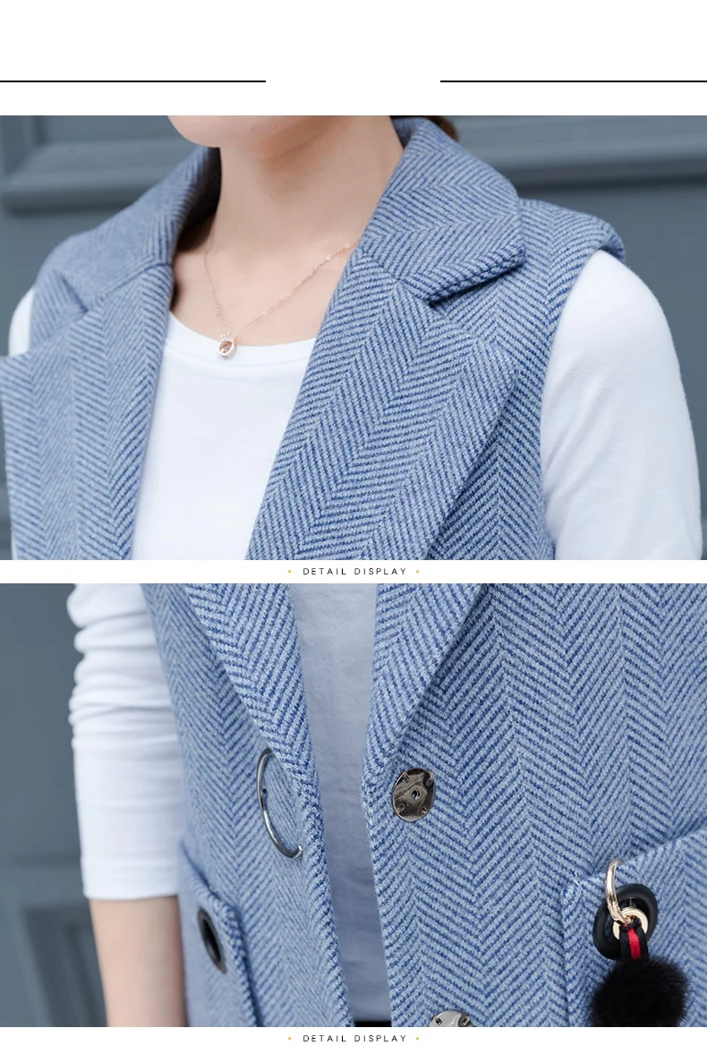 2020 от кутюр женский жилет высокого качества шерстяной пальто осень/зима женская