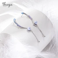 thaya s925 sterling silver needle earrings exquisit stud earrings tassels fashion earring dangle for women luxury fine jewelry