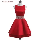 Angelsbridep пикантные КороткиеМини платья с высоким воротником для встречи выпускников 2021 атласные платья знаменитостей для особых случаев Выпускные вечерние платья