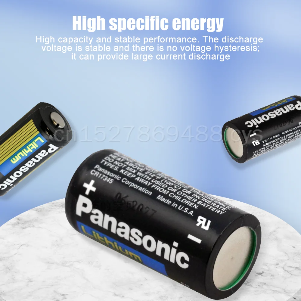 2 шт. оригинальный литиевый аккумулятор Panasonic CR123A 3 в CR123 123A CR17345 16340 кнопочная