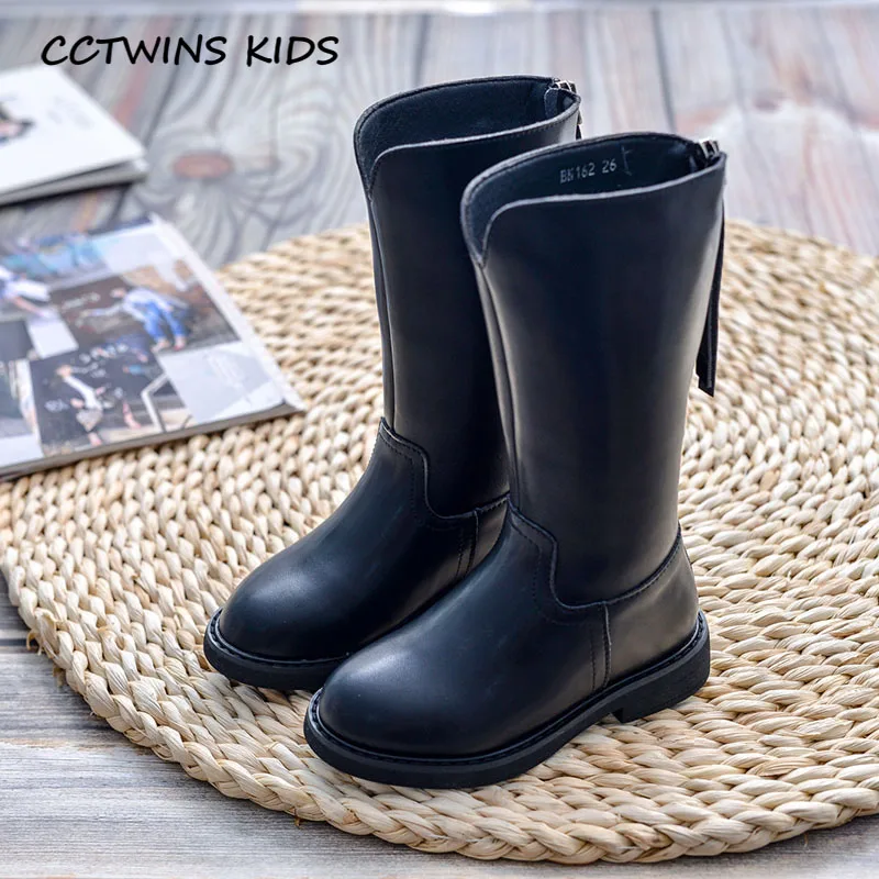 CCTWINS/детская обувь; коллекция года; модные зимние сапоги до колена; детские черные теплые сапоги; Брендовая обувь для маленьких девочек; HB028