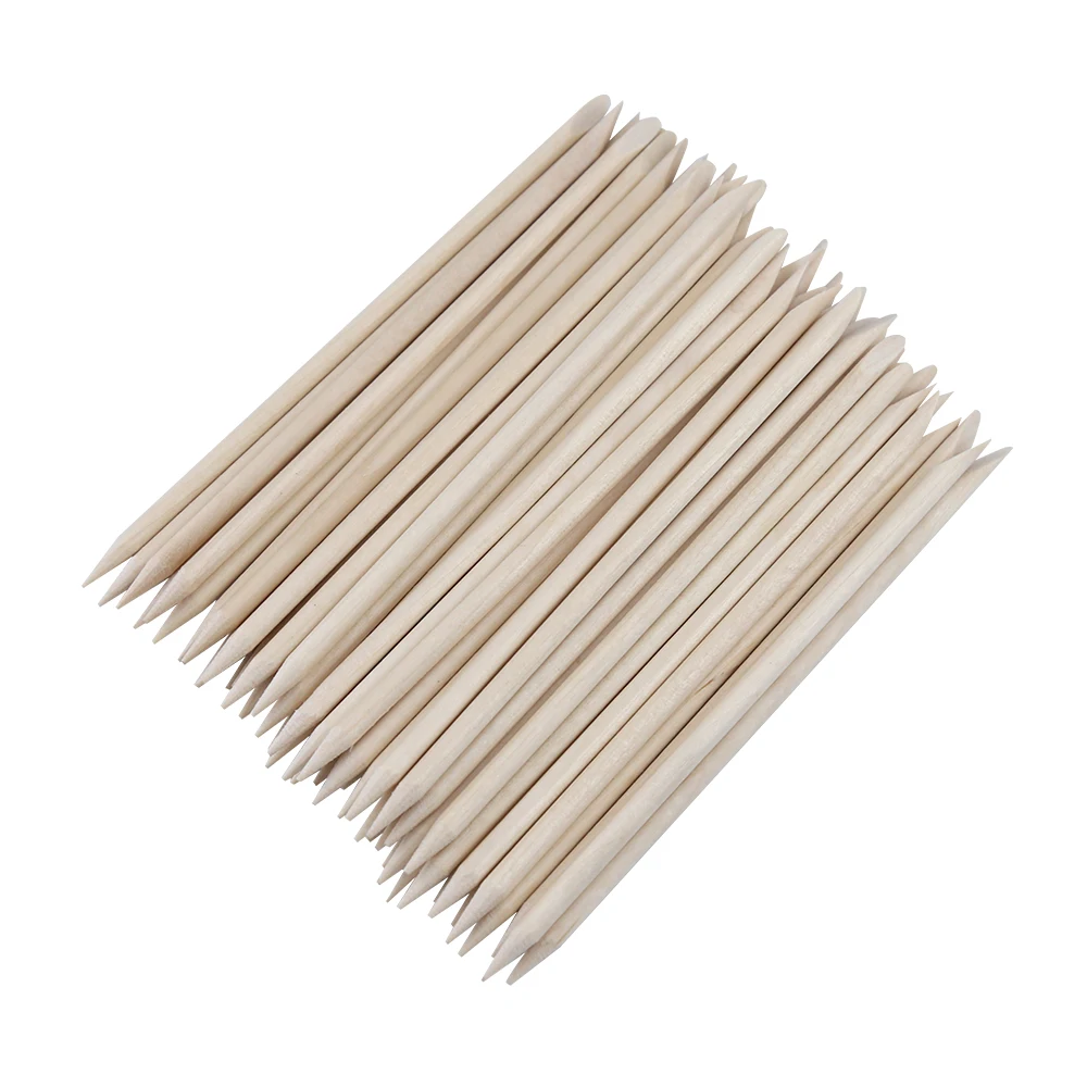 Оранжевые палочки 50 шт. Толкатель для кутикулы толкателя ногтей оранжевые