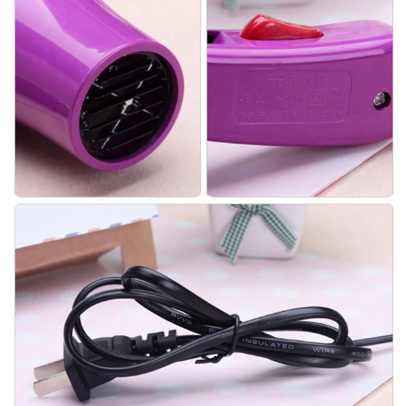 

AC 220V Hair Blow Dryer 850W Travel Hair Dryer Compact Blower Foldable Portable H05F