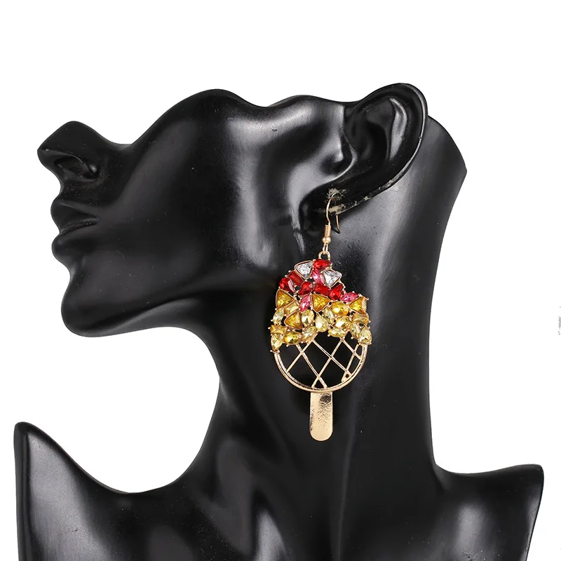 

New ice cream earrings retro hollow mango stud earrings summer earrings accessories for women wholesale