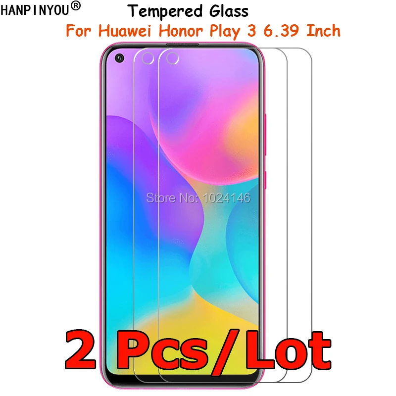 Закаленное стекло для Huawei Honor Play 3, Play 3, 6,39 дюйма, 2 шт./лот