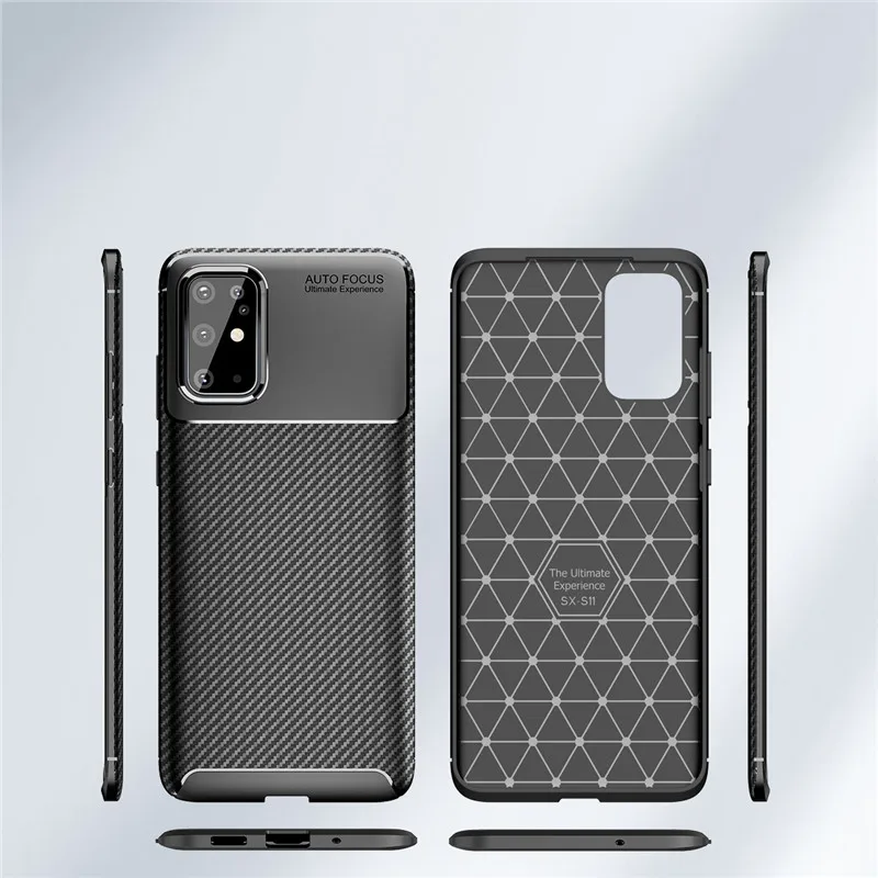 For Samsung Galaxy S20 Plus Case For Samsung S20 Plus Bumper Soft Carbon Fiber Cover For Samsung Galaxy S20 Plus Phone Case
