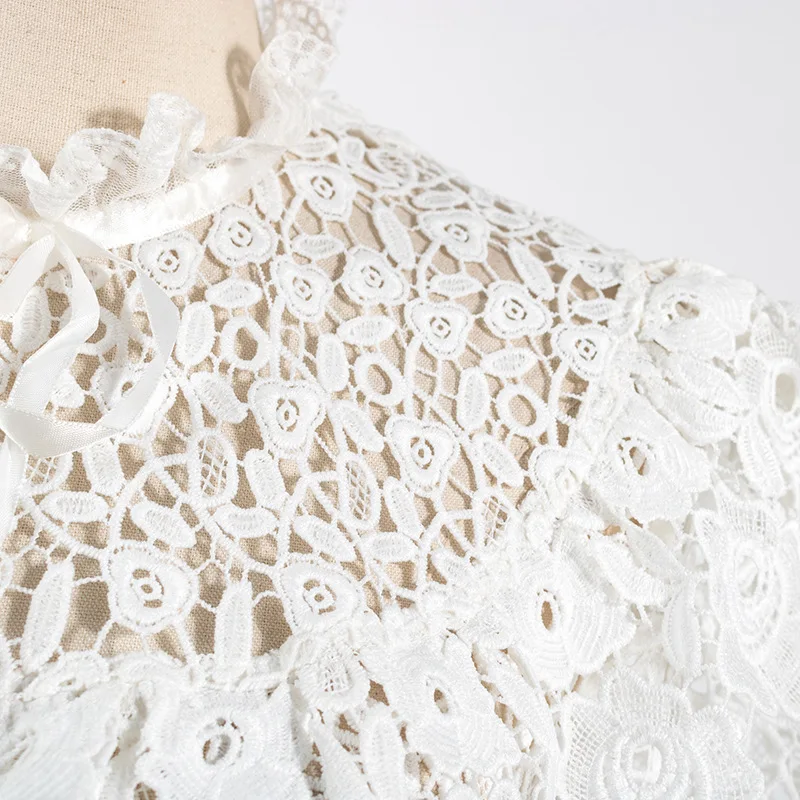 

KPOP Seo Yea Ji new Fashion white elegant Lace hollow Short sleeved t shirt tops+ sexy High waist long skirt women two piece set