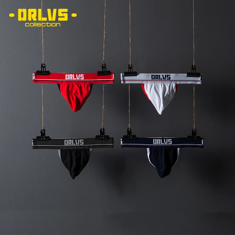 

ORLVS Brand sexy gay jockstrap men underwear male panties cueca tanga quick dry breathable sissy panties gay lingerie underpants