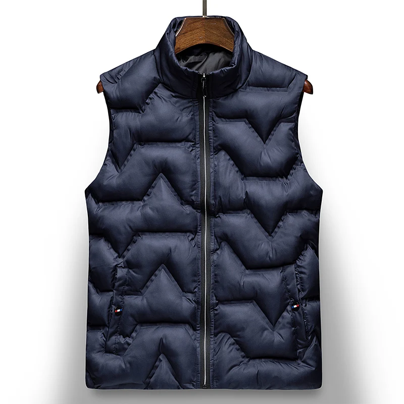 Жилет мужской утепленный на хлопковой подкладке куртка без рукавов повседневный