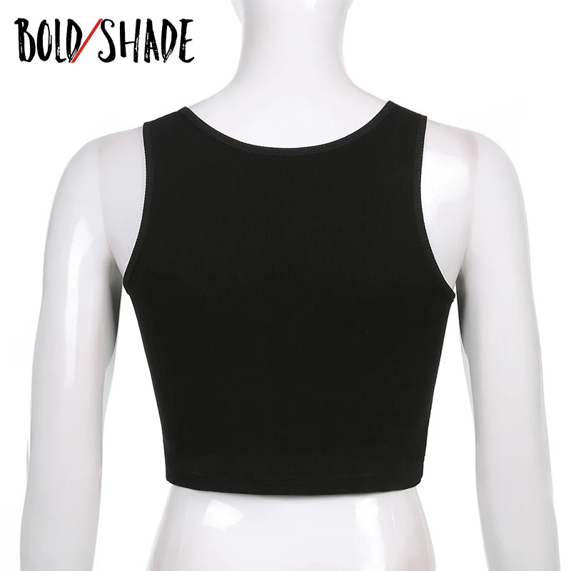 

Bold Shade Pattern E-girl Grunge Urban Style Tank Tops Sleeveless Women Summer Indie Aesthetic Crop Top Streetwear 90s Slim Tank