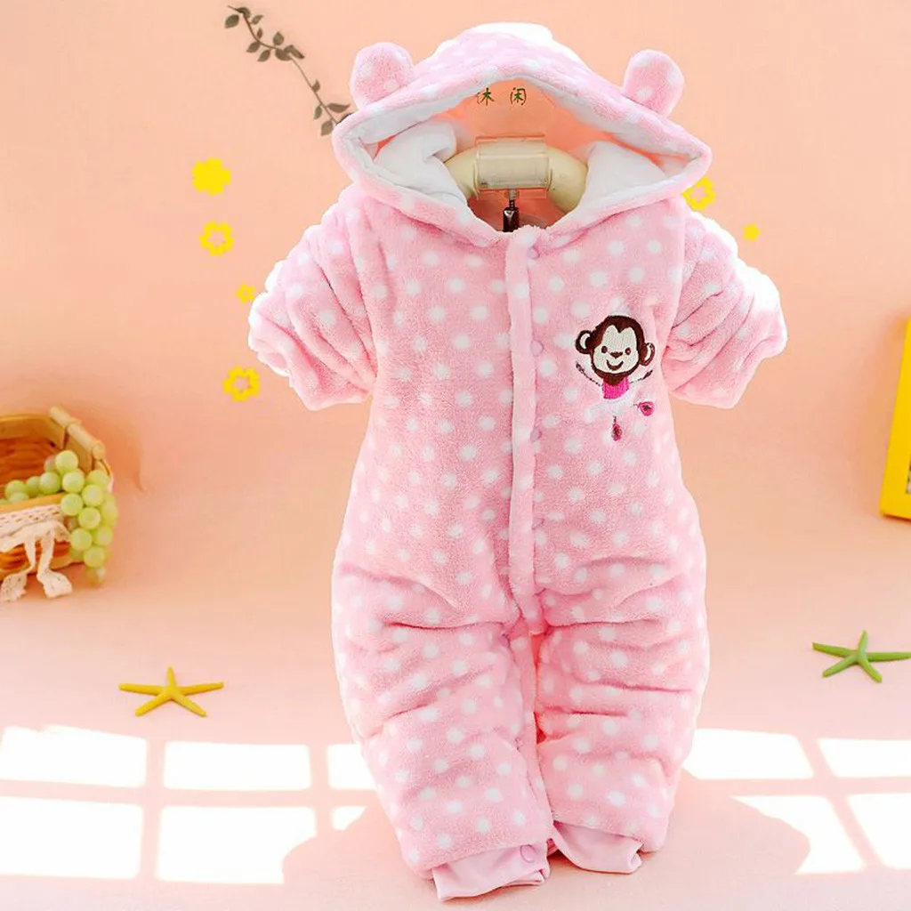 Осенне зимний детский комбинезон Милый Плюшевый с капюшоном и принтом пчелы