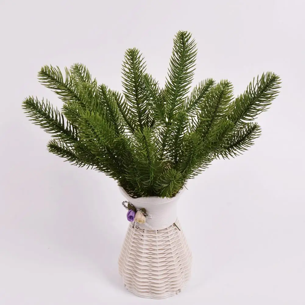 10 шт. искусственные сосновые ветки поддельные растения цветы к Рождеству дерево