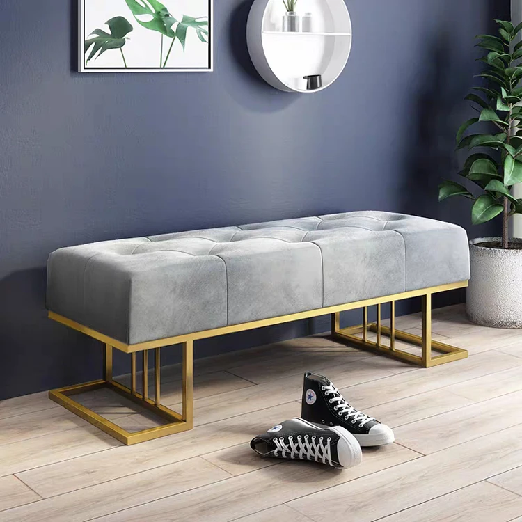 

Nordic shoe bench пуфик living room door bench simple modern bed end sofa clothing store shoe store test shoe stool