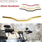 Универсальная Золотая алюминиевая ручка 1 дюйм 25 мм для Harley Dyna Street Bob Softail Sportster руль для мотоциклов Cafe Racer