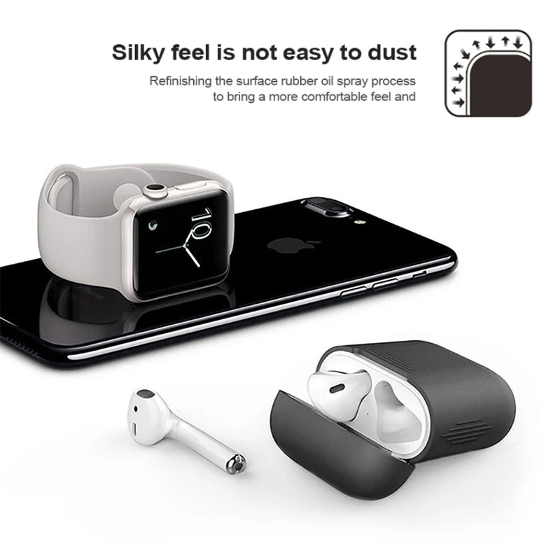 Мини Мягкий силиконовый чехол для Apple Airpods противоударный чехол для Apple гарнитура для Airpods чехол s ультра тонкий Air Pods защитный чехол
