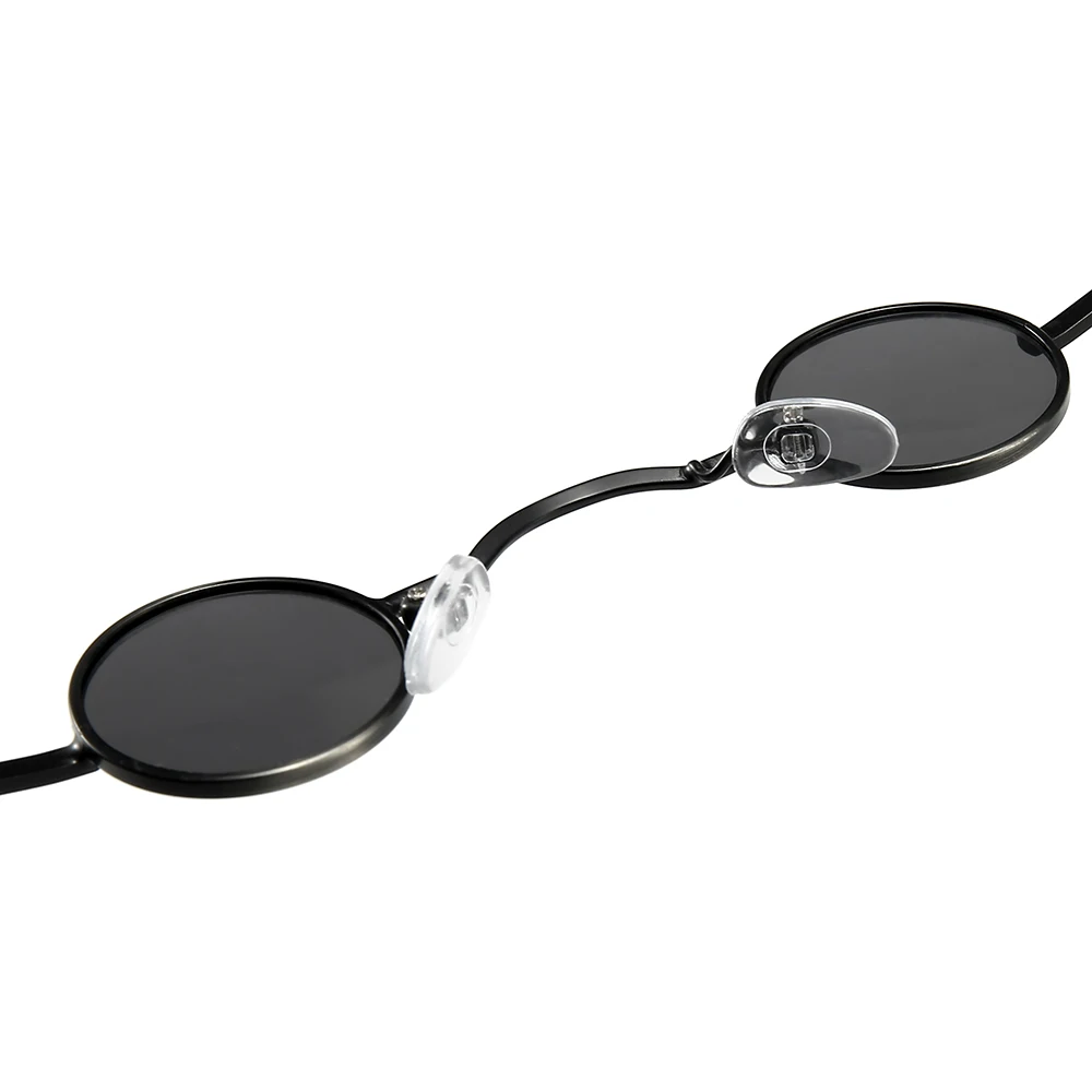 1 шт. Ретро UV400 мини круглые очки с Для мужчин оправа из металлического сплава смолы линзы золотистый и черный