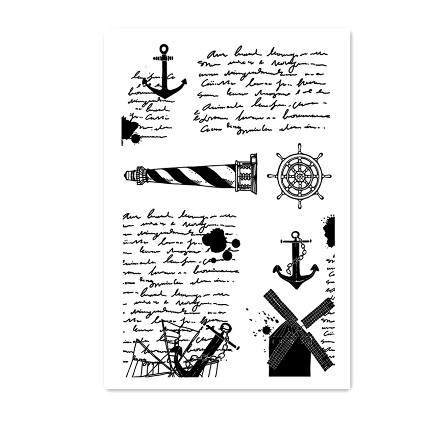 11x16 см Морской Маяк прозрачное уплотнение прозрачные штампы силиконовый валик