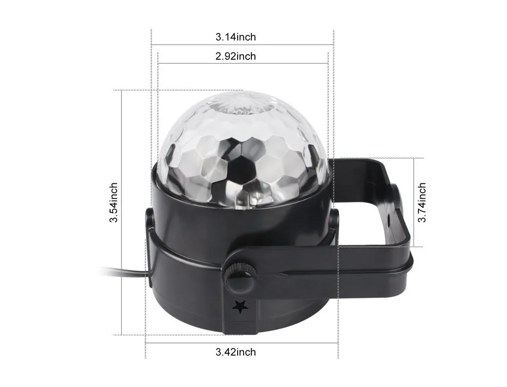 SPLEVISI 110 V-240 V Мини сценическая волшебная лампа диско-шар эффект Вращающийся DJ вечерние Лазер светодиодный светильник RGB с пультом дистанционного управления