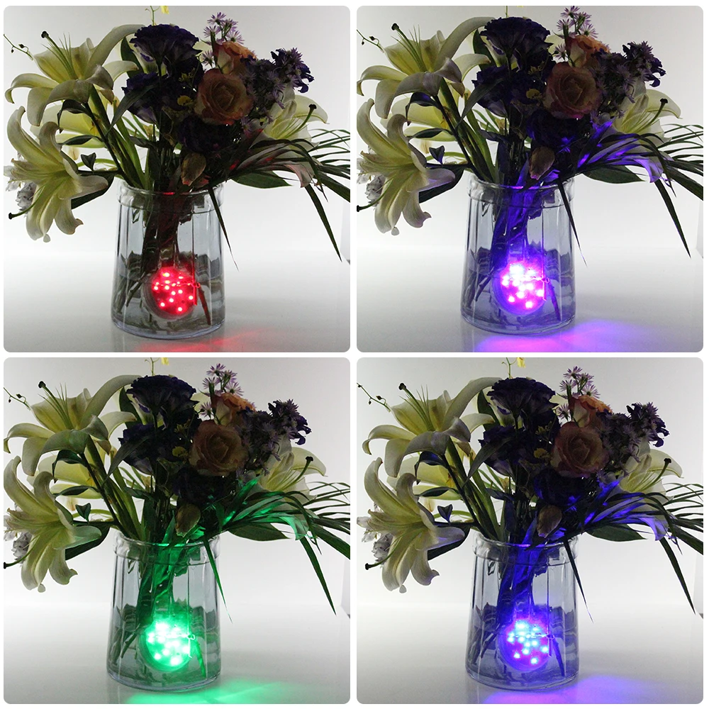 BORUiT 10 светодиодный Погружной подводный свет водонепроницаемый RGB плавательный бассейн свет дистанционное управление аквариум подсветка для аквариума лампа