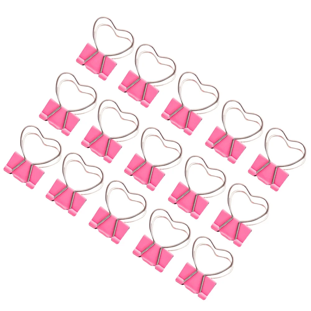 

15Pcs Mini Small Paper Clip Love Long Tail Heart Hollow Out Clip Folder Notes Letter Ticket Clip