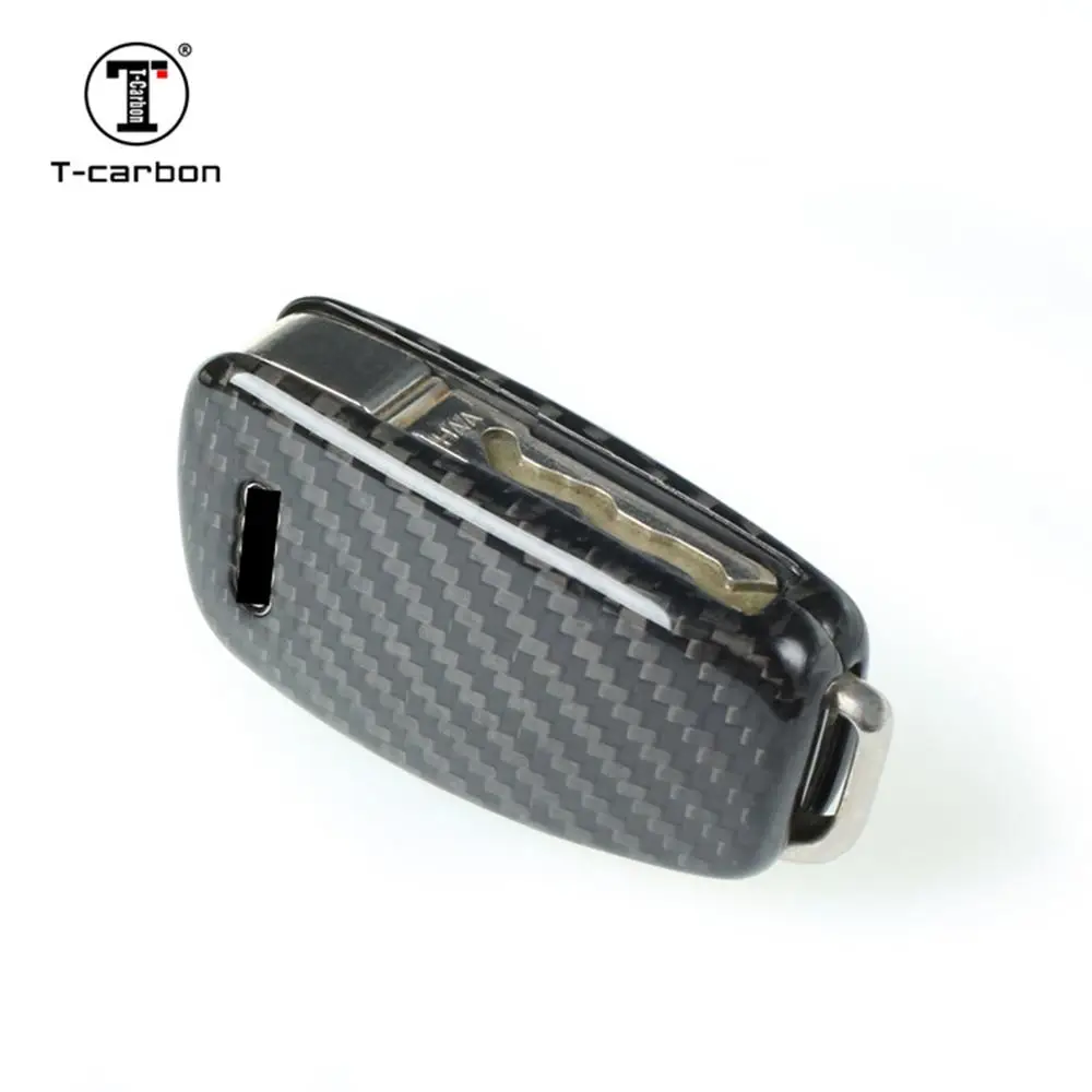 Чехол для автомобильного ключа из 100% натурального углеродного волокна T-carbon Audi A3