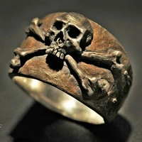 hot vintage skull ornament mens ring punk giant claw skull ring