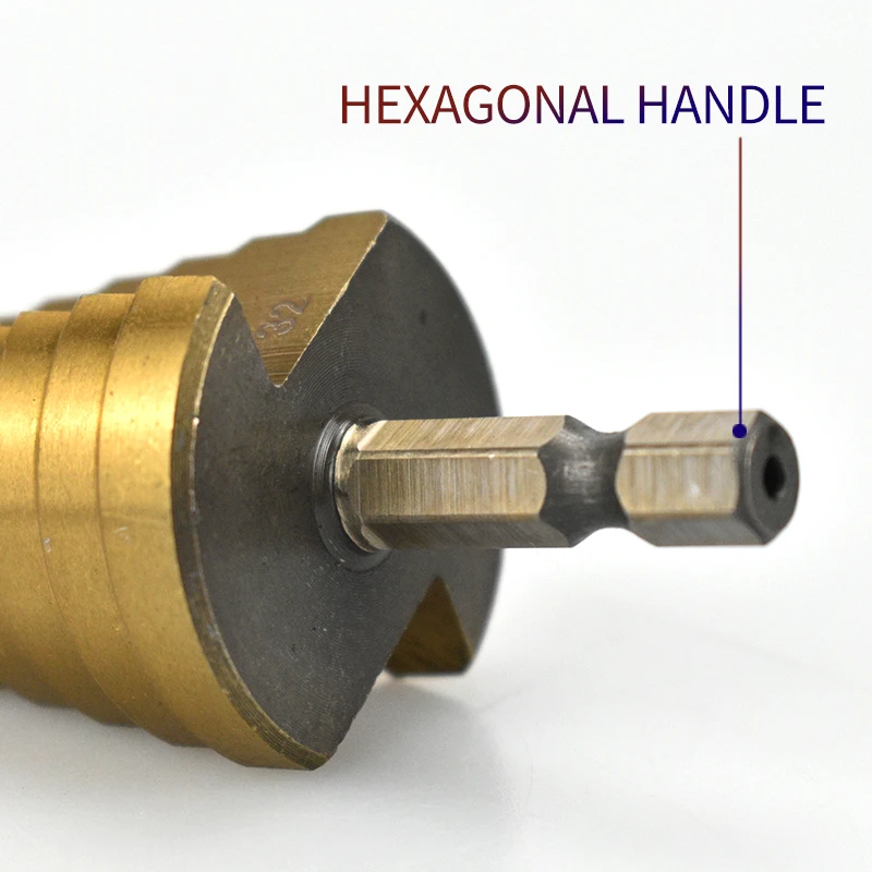 Набор ступенчатых сверл быстрорежущая сталь с титановым покрытием 4 12 мм/4 20 мм