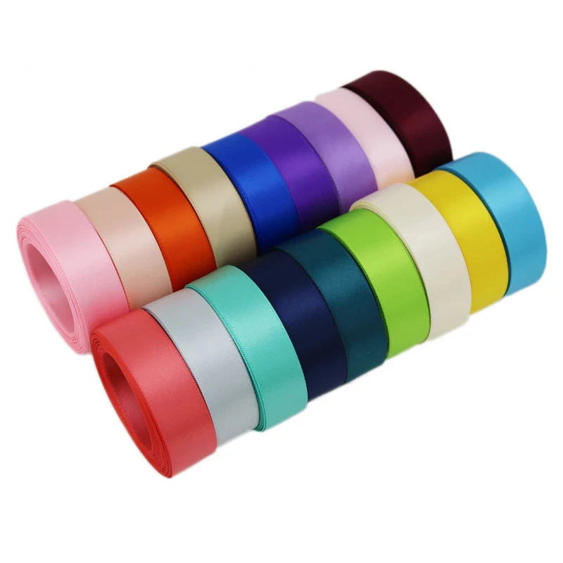 (5 м/лот) 20 мм Двухсторонняя Атласная Лента оптом рождественские аксессуары для