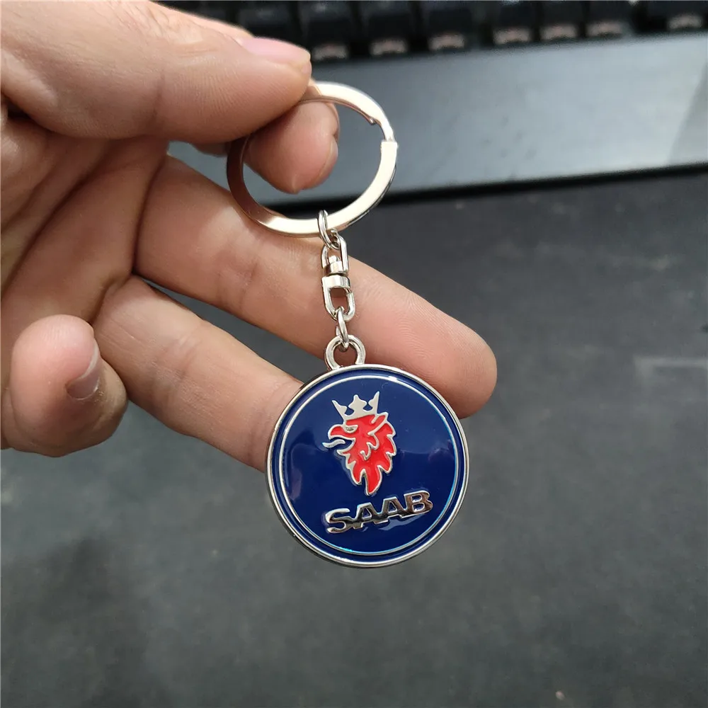 Металлический брелок для ключей с логотипом автомобиля SAAB 9-3 9-5 93 9000 900 9-7 600 99 9-X 97X