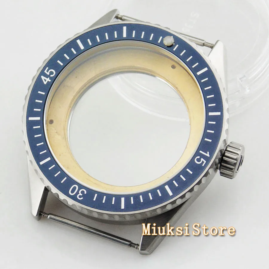 Чехол для часов corgтело 43 мм сапфировое стекло Синяя Керамическая рамка подходит