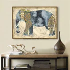 Картина на холсте с изображением индийского слона, животных, Постер в скандинавском стиле, настенные художественные картины для гостиной, спальни, офиса, украшение для дома