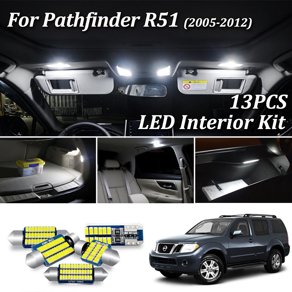 13 шт. подсветильник ка салона автомобиля для Nissan Pathfinder R51 2005-2012 | Автомобили и