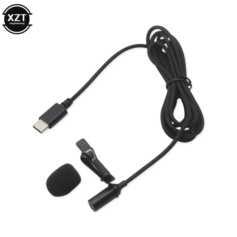 Конденсаторный петличный микрофон с разъемом Type-C и USB-портом | Электроника