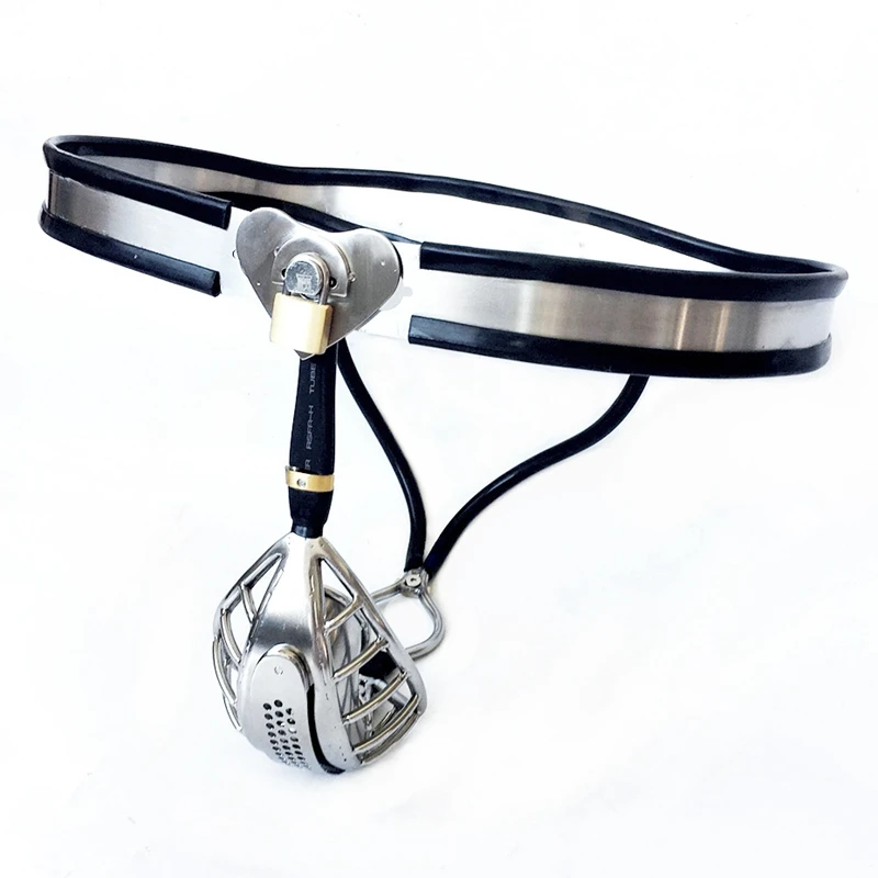 Мужской Пояс верности из нержавеющей стали клетки для пениса с замком клетка