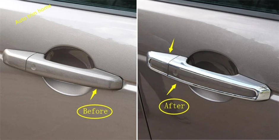 Lapetus Side Door Pull Handle Protection Cap Cover Trim 8 Pcs / 2 Model For Jaguar XF 2016 2017 2018 ABS Auto Accessories | Автомобили и