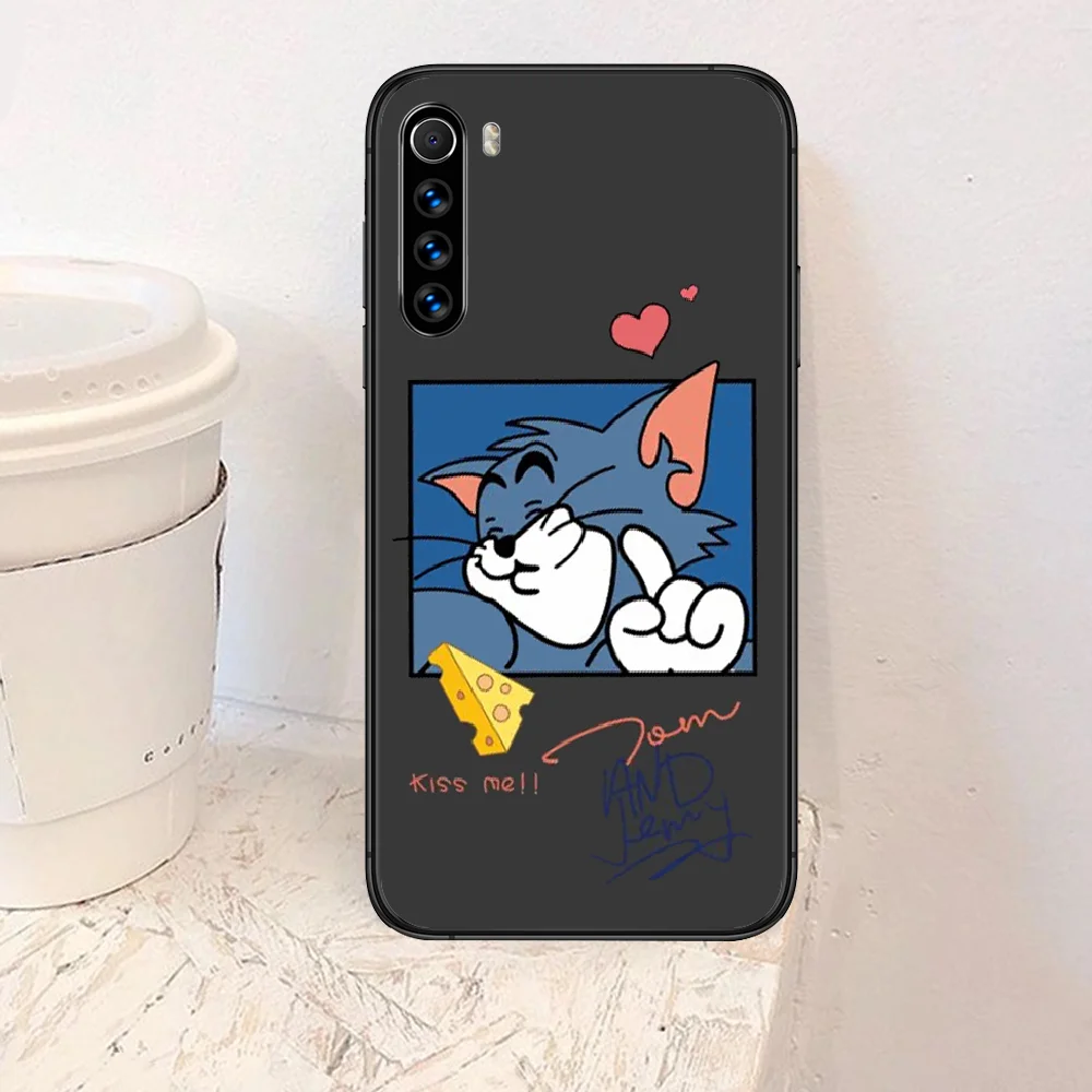 

Cat And Mouse Tom Jerry Phone Case For Xiaomi Redmi Note 7 8 8T 9 9S 4X 7 7A 9A K30 Pro Ultra black Hoesjes Painting Back 3D