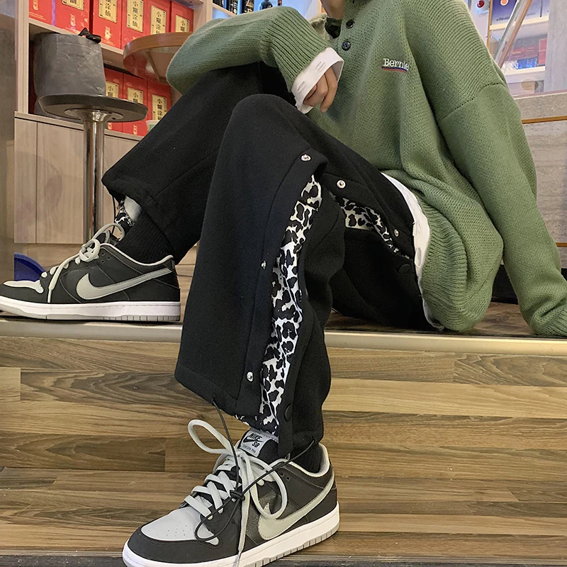 

Sweatpants Women Baggy Wide Leg Loungewear Patchwork Streetwear Trousers Pantalon Large Femme Taille Haute Women Clothes BE50KZ