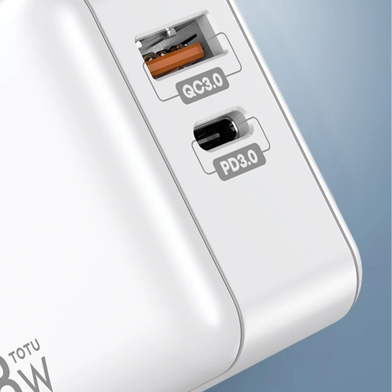 Быстрое зарядное устройство TOTU 3 0 18 Вт настенная розетка быстрое PD для iPhone 11 X XR XS