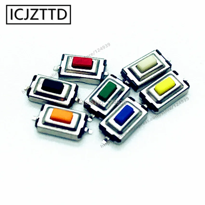 10 шт. микропереключатель 3*6*2 5 мм 3x6x2 H SMD 2P Белый Красный Черный Синий Желтый