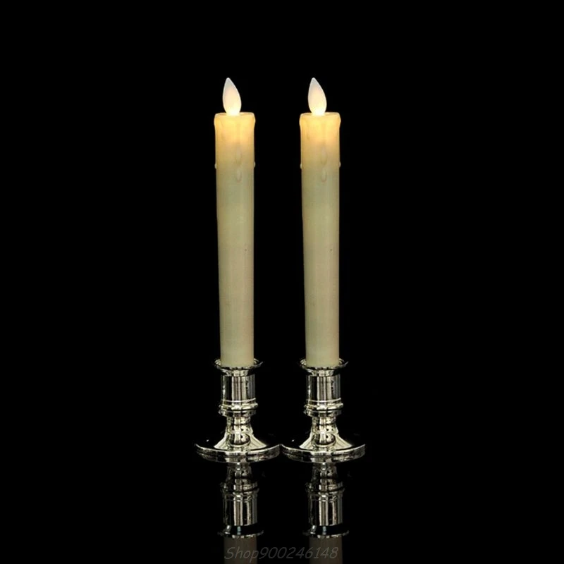

2pcs Plastic Candle Base Holder Pillar Candlestick Stand For Electronic Candles Christmas Party Home Decor Au18 20 Dropship