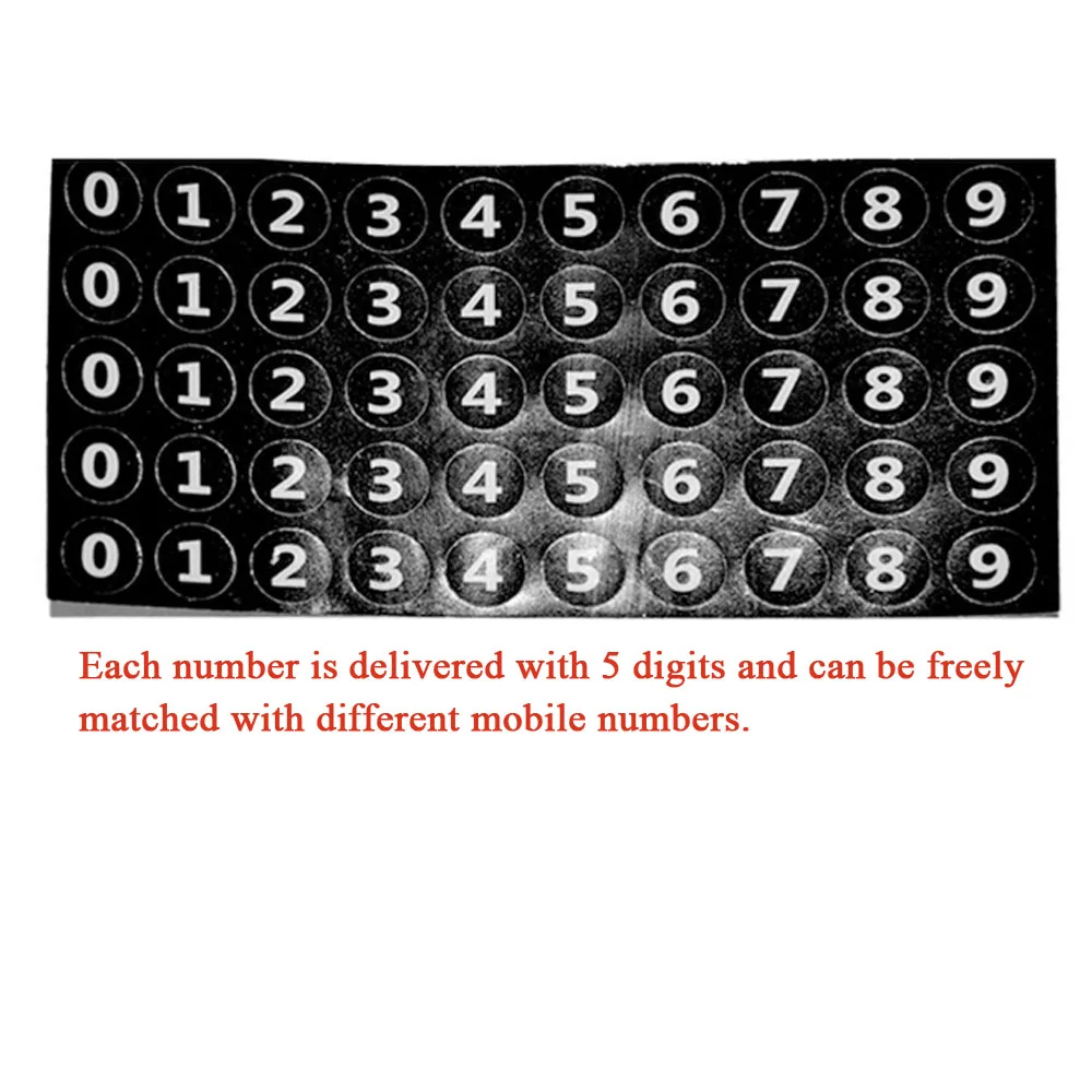 Автомобильная Временная парковочная карта номер телефона пластина Круглый Мини