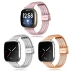 Сменный ремешок для Fitbit Versa 3 2 Lite, Металлический Браслет для Fitbit Versa Sense, ремешок из нержавеющей стали, ремешок для умных часов, петля