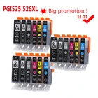 HTL PGI525 PGI 525 CLI-526 PGI-525 чернильные картриджи для Canon