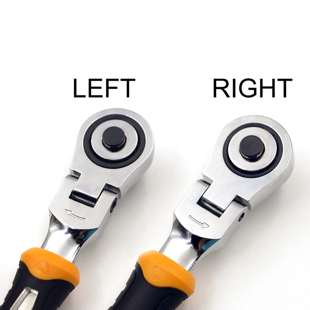 Трещоточный ключ 3 в 1 быстроразъемный Соединитель с поворотом на 180 градусов Флип