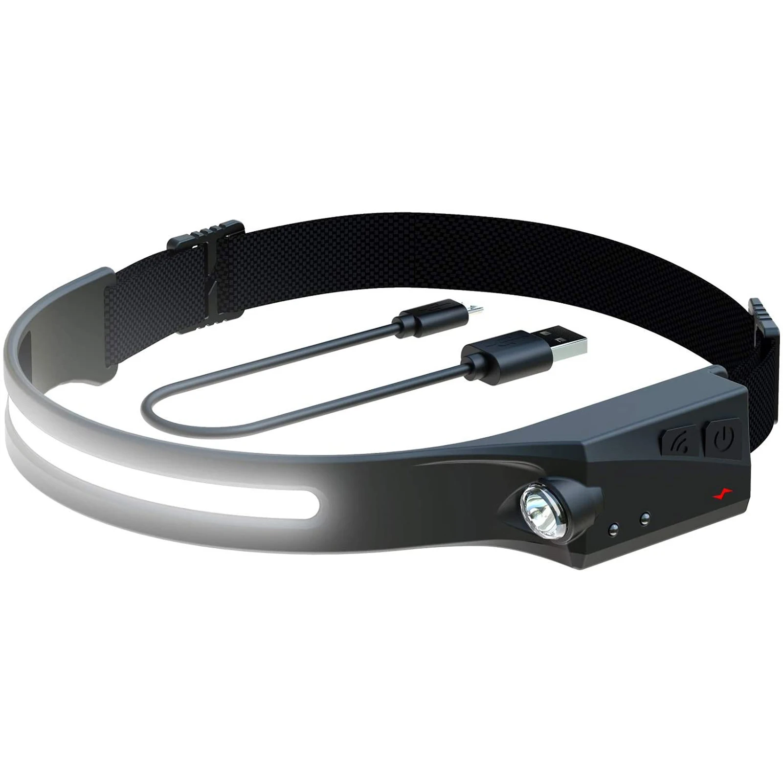 

USB Charging Headlamp Waterproof Camping Fishing Bicycle Headlamp Flashlight Outdoor Night Running Headlight