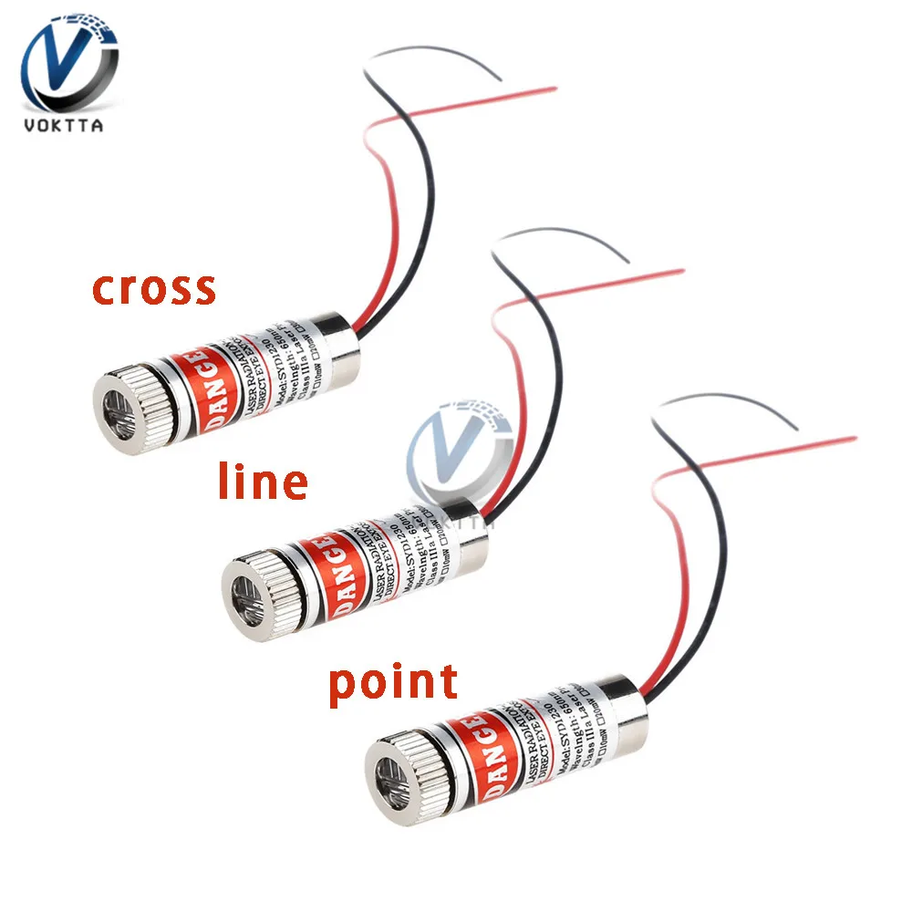 Лазерный модуль с красной точкой/линией/крестом 650 нм 5 мВт 3 в В|Запчасти для