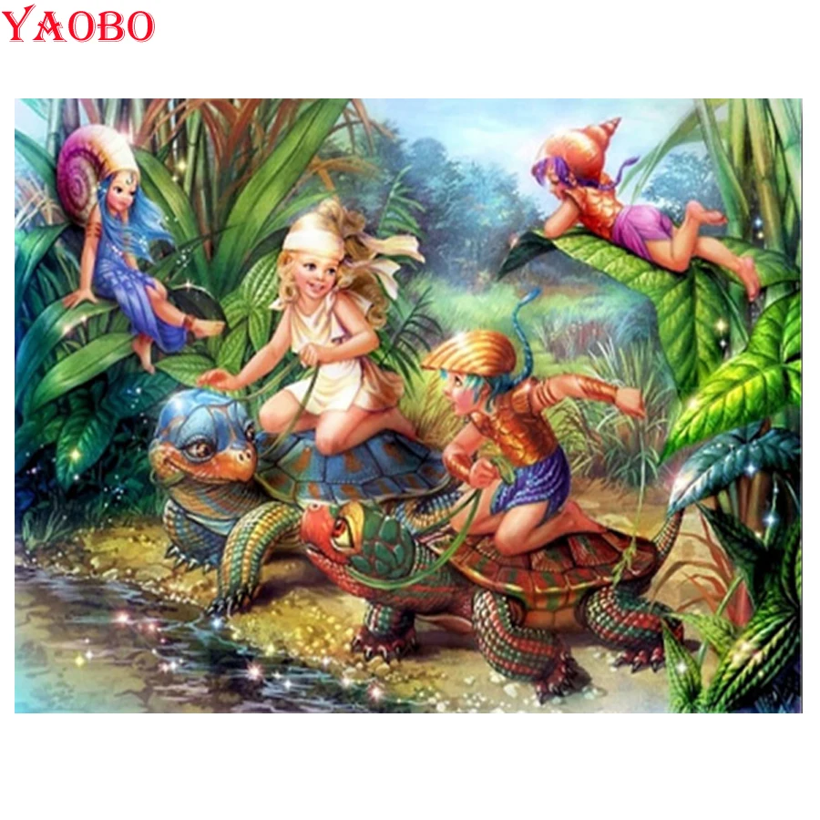5D алмазная живопись сделай сам полноразмерная/круглая картина из мультфильмов