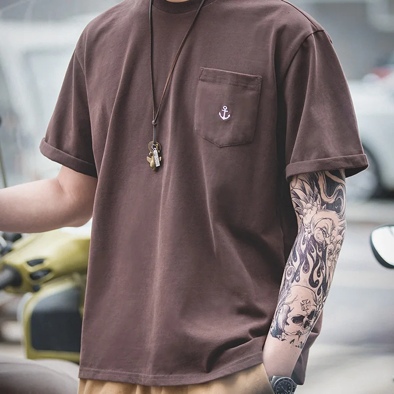 Мужская хлопковая футболка с коротким рукавом в винтажном стиле | одежда