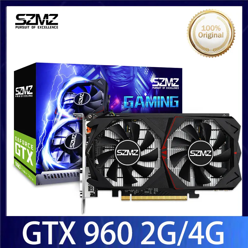 SZMZ видеокарта GTX 960 4 Гб GPU 128Bit GDDR5 графическая карта для nVIDIA VGA Geforce оригинальная новая GTX960 графические карты Dvi game